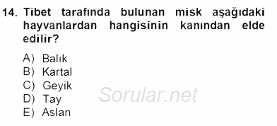 Türk Edebiyatının Mitolojik Kaynakları 2012 - 2013 Dönem Sonu Sınavı 14.Soru