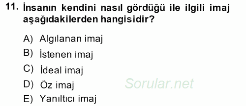 Yönetici Asistanlığı 2013 - 2014 Dönem Sonu Sınavı 11.Soru