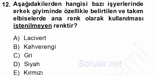 Yönetici Asistanlığı 2013 - 2014 Dönem Sonu Sınavı 12.Soru