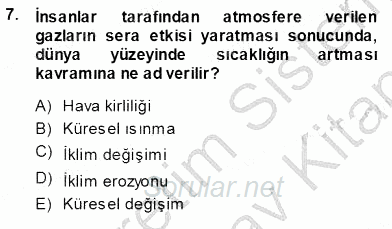 Turistik Alanlarda Mekan Tasarımı 2013 - 2014 Ara Sınavı 7.Soru
