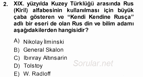 Çağdaş Türk Edebiyatları 1 2013 - 2014 Ara Sınavı 2.Soru