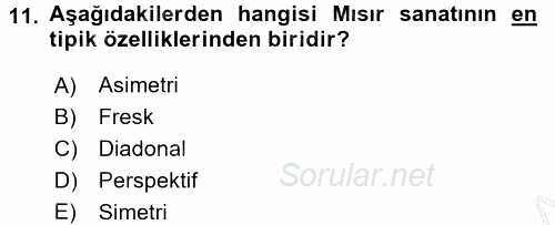Görsel Kültür 2016 - 2017 Ara Sınavı 11.Soru