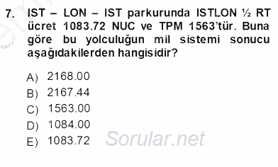 Bilet Satış 2013 - 2014 Ara Sınavı 7.Soru