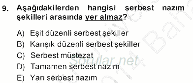 Yeni Türk Edebiyatına Giriş 2 2013 - 2014 Ara Sınavı 9.Soru