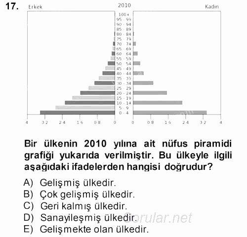 Tıbbi İstatistik 2013 - 2014 Ara Sınavı 17.Soru