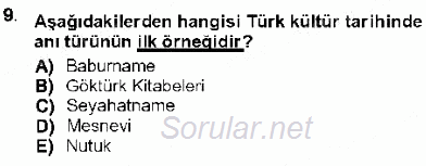 Cumhuriyet Dönemi Türk Nesri 2012 - 2013 Dönem Sonu Sınavı 9.Soru