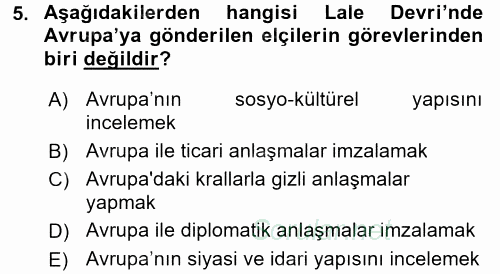 Yeni Türk Edebiyatına Giriş 2 2017 - 2018 Ara Sınavı 5.Soru