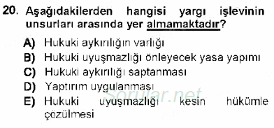 Türk Anayasa Hukuku 2012 - 2013 Dönem Sonu Sınavı 20.Soru
