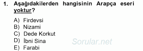 Çağdaş Türk Edebiyatları 2 2014 - 2015 Ara Sınavı 1.Soru