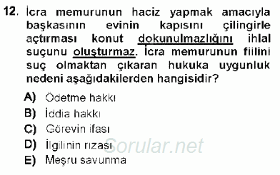 Ceza Hukukuna Giriş 2012 - 2013 Ara Sınavı 12.Soru