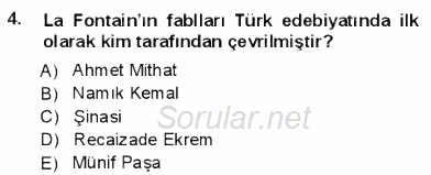 Yeni Türk Edebiyatına Giriş 1 2012 - 2013 Dönem Sonu Sınavı 4.Soru