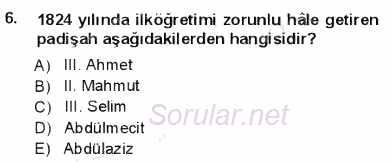 Yeni Türk Edebiyatına Giriş 1 2012 - 2013 Dönem Sonu Sınavı 6.Soru
