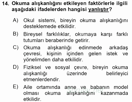 Türk Dili 2 2016 - 2017 Dönem Sonu Sınavı 14.Soru