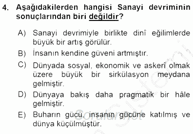 Tanzimat Dönemi Türk Edebiyatı 1 2015 - 2016 Ara Sınavı 4.Soru