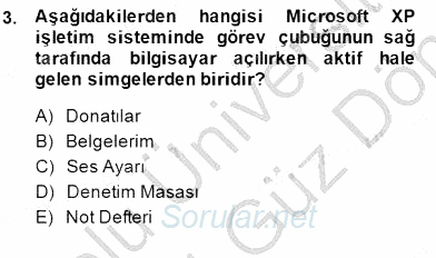 Bilgisayar 1 2013 - 2014 Dönem Sonu Sınavı 3.Soru