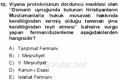 Yeni Türk Edebiyatına Giriş 1 2013 - 2014 Dönem Sonu Sınavı 10.Soru