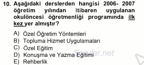 Türk Eğitim Tarihi 2014 - 2015 Ara Sınavı 10.Soru