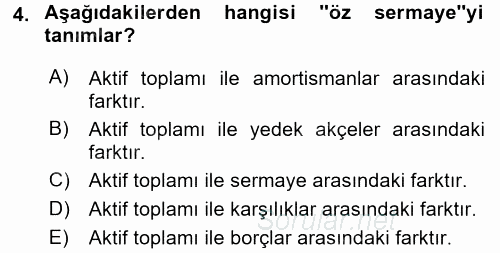 Türk Vergi Sistemi 2016 - 2017 Ara Sınavı 4.Soru