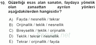 Yeni Türk Edebiyatına Giriş 1 2015 - 2016 Ara Sınavı 10.Soru
