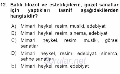 Yeni Türk Edebiyatına Giriş 1 2015 - 2016 Ara Sınavı 12.Soru