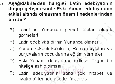 Yeni Türk Edebiyatına Giriş 1 2015 - 2016 Ara Sınavı 5.Soru