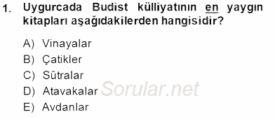 VIII-XIII. Yüzyıllar Türk Edebiyatı 2014 - 2015 Ara Sınavı 1.Soru