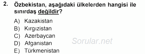 Çağdaş Türk Yazı Dilleri 1 2012 - 2013 Dönem Sonu Sınavı 2.Soru