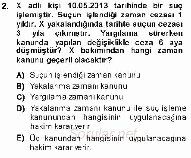 Ceza Hukuku 2013 - 2014 Ara Sınavı 2.Soru