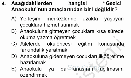 Türk Eğitim Tarihi 2012 - 2013 Ara Sınavı 4.Soru