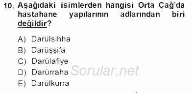 Türkiye´nin Kültürel Mirası 2 2014 - 2015 Ara Sınavı 10.Soru