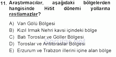 Türkiye´nin Kültürel Mirası 2 2014 - 2015 Ara Sınavı 11.Soru