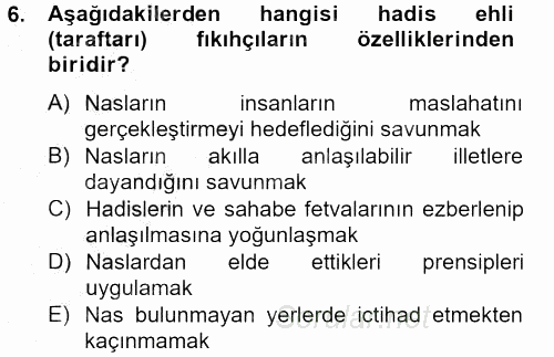 İslam Hukukuna Giriş 2012 - 2013 Ara Sınavı 6.Soru