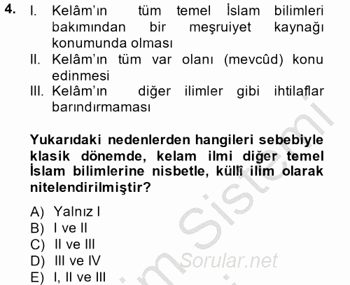 İslam Hukukuna Giriş 2014 - 2015 Ara Sınavı 4.Soru
