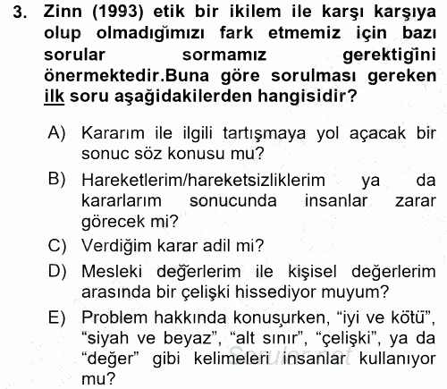 Spor Bilimlerine Giriş 2015 - 2016 Ara Sınavı 3.Soru