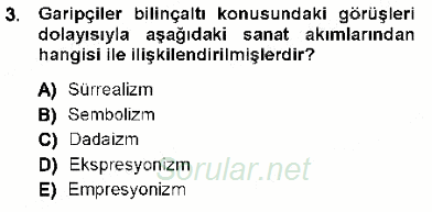 Cumhuriyet Dönemi Türk Şiiri 2012 - 2013 Dönem Sonu Sınavı 3.Soru