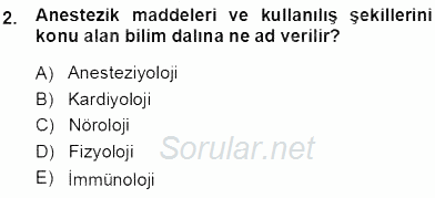 Tıbbi Terminoloji 2013 - 2014 Ara Sınavı 2.Soru