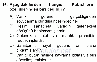 Yeni Türk Edebiyatına Giriş 2 2012 - 2013 Ara Sınavı 16.Soru
