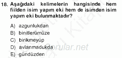 Türk Edebiyatının Mitolojik Kaynakları 2013 - 2014 Ara Sınavı 13.Soru