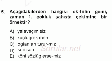 Türk Edebiyatının Mitolojik Kaynakları 2013 - 2014 Ara Sınavı 4.Soru