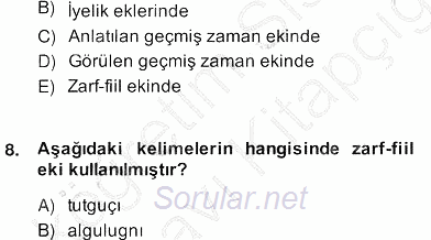 Türk Edebiyatının Mitolojik Kaynakları 2013 - 2014 Ara Sınavı 6.Soru