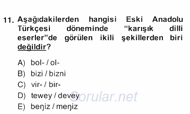 Türk Edebiyatının Mitolojik Kaynakları 2013 - 2014 Ara Sınavı 8.Soru