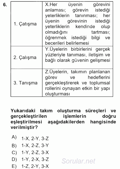 Yönetici Asistanlığı 2017 - 2018 Dönem Sonu Sınavı 6.Soru