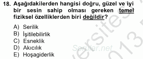 Türk Dili 2 2012 - 2013 Dönem Sonu Sınavı 18.Soru