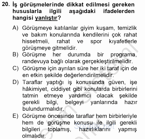 Türk Dili 2 2012 - 2013 Dönem Sonu Sınavı 20.Soru