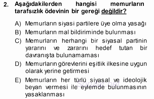 İdare Hukukuna Giriş 2014 - 2015 Tek Ders Sınavı 2.Soru