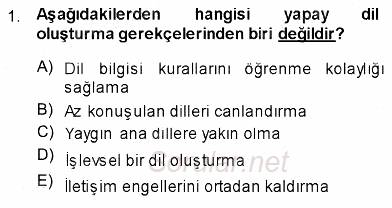 Türk Dili 1 2013 - 2014 Ara Sınavı 1.Soru