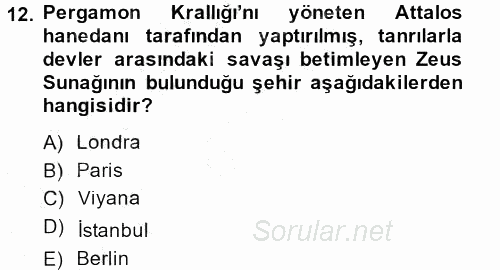 Görsel Kültür 2013 - 2014 Ara Sınavı 12.Soru