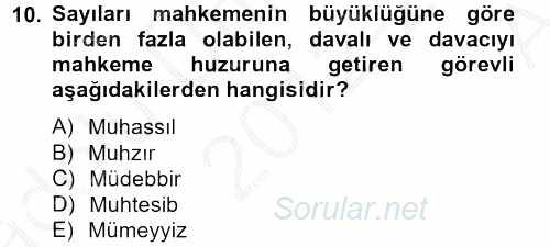 Osmanlı Türkçesi Metinleri 2 2012 - 2013 Ara Sınavı 10.Soru