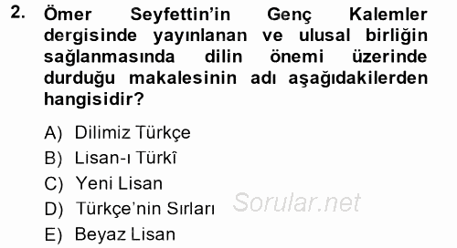Türk Basın Tarihi 2014 - 2015 Ara Sınavı 2.Soru
