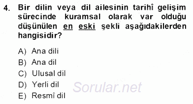 Türk Dili 1 2014 - 2015 Ara Sınavı 4.Soru